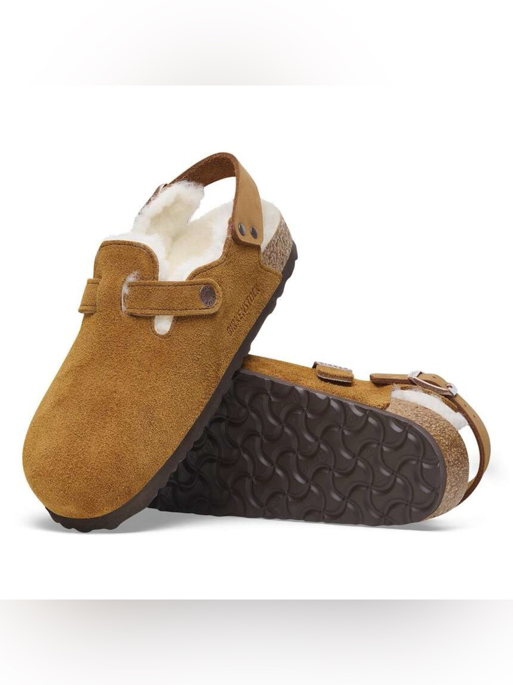 Birkenstocks Tokio Shearling Suede Clogs